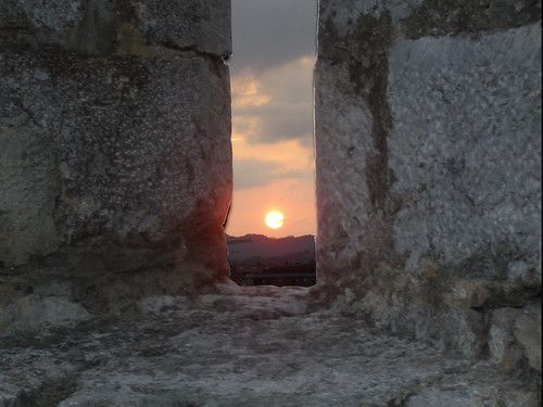 Sunset from inside a fort