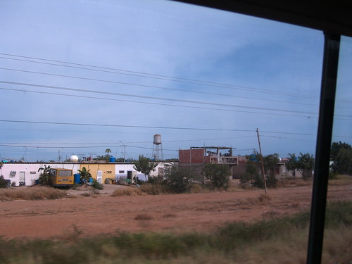 Blue water tanks