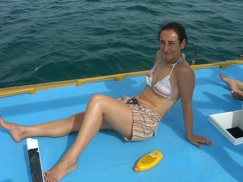 Sunbathing on board