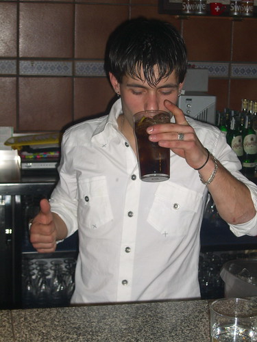 Bartender testing for poison