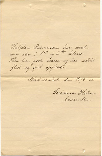 Note about Halfdan 1906