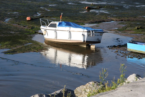 Tide coming in to lift boat