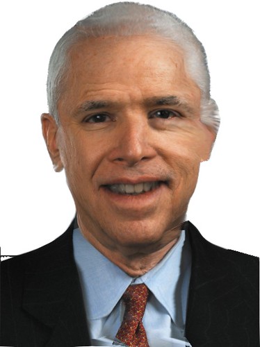 Barack Obama with John McCain's skin