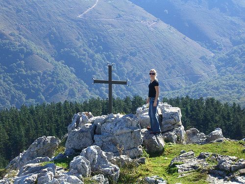 Ania by the cross