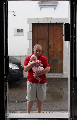 It's wet outside, Grandpa!