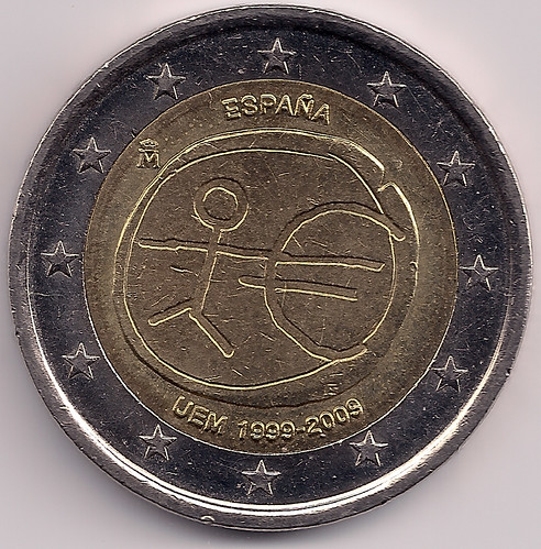 Europe, home of Da Vinci and Michelangelo, uses stick figures for coin art