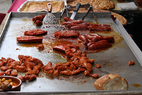 Chorizo on the grill