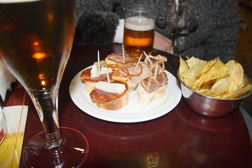 Snacks with beer