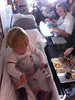 Nora in her Lufthansa Bassinet