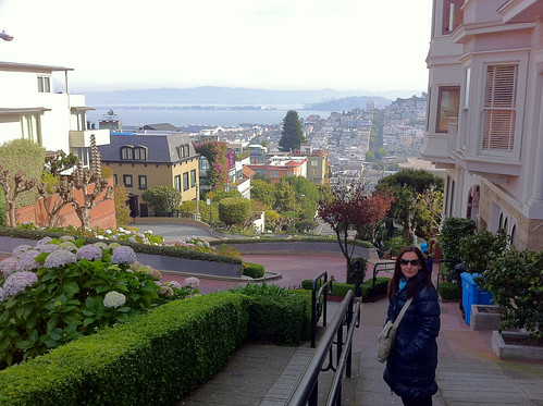 Walking down Lombard Street