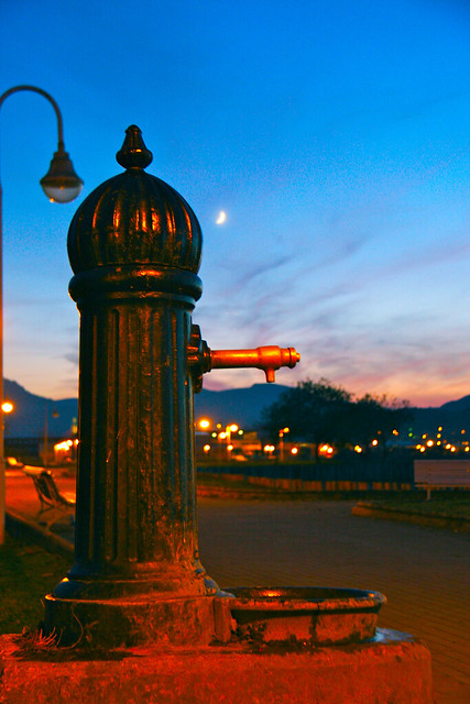 Fountain at Sunset