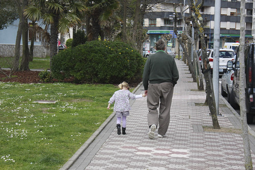 Walking with Grandpa