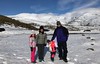 Nora and Ian's first snow