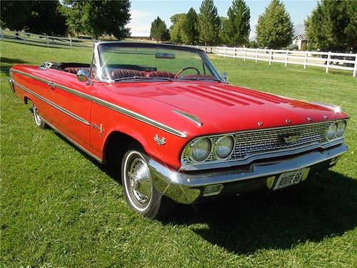 Red Ford Galaxie 500 Convertible